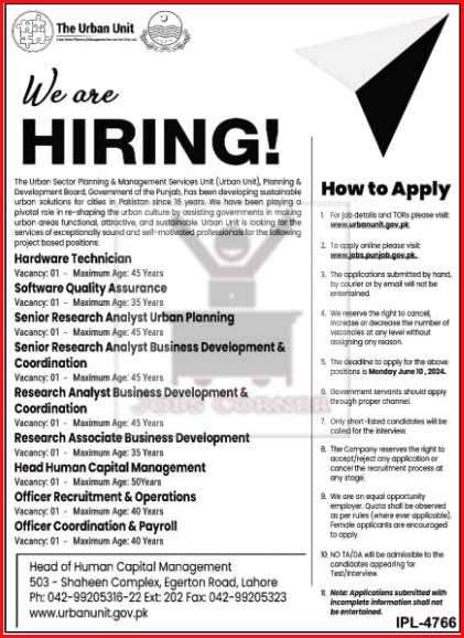 The Urban Unit Lahore Jobs 2024 - Software Quality Assurance