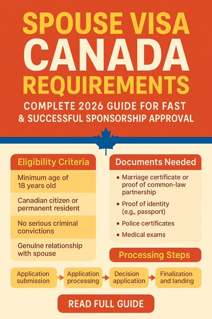 Spouse Visa Canada Requirements Complete 2026 Guide for Fast & Successful Sponsorship Approval
